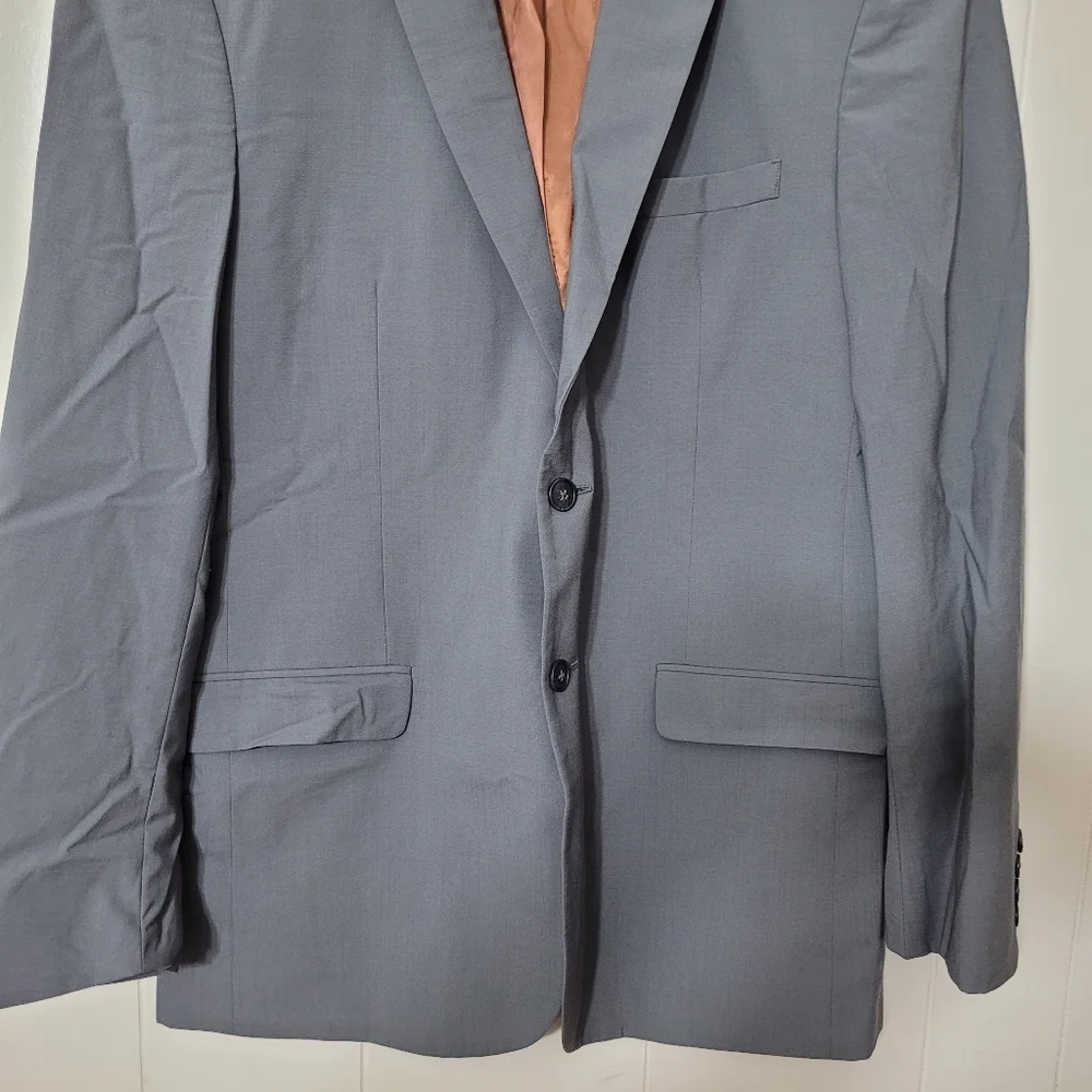 Joseph Jos. A. Bank Slim Fit 100% Wool Gray Blazer Sport Jacket Size 42L